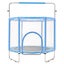New 55" Trampoline for Kids Mini Toddler Trampoline with Net Indoor Outdoor Carousel 10
