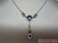 Vintage 9ct Yellow Gold Amethyst & Seed Pearl Necklace Carousel 3