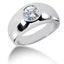 Round Brilliant Diamond Mens Ring in 14k white gold (0.5cttw, F-G Color, SI2 ... Carousel 1