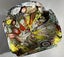 Mid Century Murano tutti-frutti art glass dish with original label Carousel 2