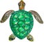 Turtle Wall Decor Metal Sea Turtle Sculpture for Bathroom, Bedroom, Pool-Green Carousel 1