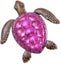 Turtle Wall Decor - Metal Sea Turtle Sculpture for Bathroom, Bedroom, Pool-Red Carousel 1