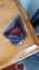Glass vase blue and red Carousel 3