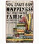 - Tin/Metal Wall Sign (Fabric) - You Can’t Buy Happiness - Vertical Rectangle Carousel 1