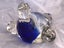 $!NR! Collectable blue & clear art glass Turtle figurine 80/4 Carousel 1