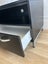 Black entertainment unit / Fish tank stand base on metal legs with large drawer Carousel 2