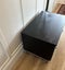 Black entertainment unit / Fish tank stand base on metal legs with large drawer Carousel 6