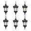 Vintage Lamp 6X 54.5cm Elegant Aluminum & Glass Lantern Chandelier Classic Ha... Carousel 1
