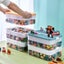 Storage Box Green With White Line One Layer Handle Stackable Organizer Storage B Carousel 3