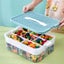 Storage Box Green With White Line One Layer Handle Stackable Organizer Storage B Carousel 5