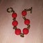 BEAUTIFUL VINTAGE CINNABAR BEAD BRACELET with Secure Hardware (MC) Carousel 3