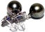 11 x 11.5mm Tahitian Pearl Earrings c/- Blue &amp; White Crystals Carousel 9