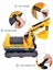 New Kids Ride On Digger Excavator Afterpay Carousel 6