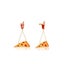 Coca Cola Couture Kingdom - Coke and a Pizza Drop Earrings Yellow Gold Carousel 1