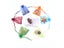 10pcs/lot (9 Sizes) Organza Gift Bag Jewelry Packaging Bag Wedding Party Carousel 6