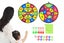 72CM Large Dart Board For Kids With 12 Sticky Balls Double-Sided Dart Board Game Carousel 1