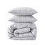 Kenneth Cole Holden Grid Quilt Cover Set Grey King 3pce Carousel 4