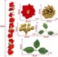 2m 10LED Christmas Garland Artificial Flower String Lights Battery POWER Gold Carousel 2