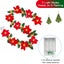 2m 10LED Christmas Garland Artificial Flower String Lights Battery POWER Gold Carousel 3