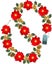 2m 10LED Christmas Garland Artificial Flower String Lights Battery POWER Gold Carousel 4