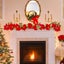 2m 10LED Christmas Garland Artificial Flower String Lights Battery POWER Gold Carousel 8
