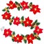 2m 10LED Christmas Garland Artificial Flower String Lights Battery POWER Gold Carousel 9