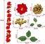 2m 10LED Christmas Garland Artificial Flower String Lights Battery POWER Gold Carousel 5