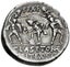 The Pompeians Sextus Pompey AR Silver Denarius 37 - 36 BC. RSC 17 Carousel 2