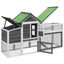 Chicken Coop Grey 186.5X58.5X113 Cm Solid Wood Pine Oixxxk Carousel 5