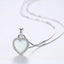 925 Sterling Silver Crystal Opal Necklace "Camilla" (White) Carousel 3