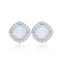 925 Sterling Silver Crystal Opal Earrings "Charisse" (White) Carousel 1
