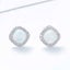 925 Sterling Silver Crystal Opal Earrings "Charisse" (White) Carousel 3