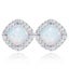 925 Sterling Silver Crystal Opal Earrings "Charisse" (White) Carousel 6