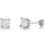 925 Sterling Silver Opal Stud Earrings "Lurelle" (White) Carousel 1