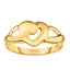 14K Yellow Gold Heart Design Ring, Size 7 Carousel 1