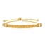 14K Yellow Gold Diamond Cut Round Wheat Adjustable Bracelet With Arched Weave... Carousel 1