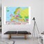 150*100cm The Europe Political Map With Country Flags Non-woven Canvas Painting Carousel 5