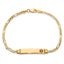 14K Yellow Gold Medical Red Enamel Figaro ID Bracelet Carousel 1