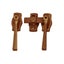 Superior Brass French Door Square Fastener - Available in Black and Satin Chrome Carousel 1
