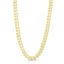 14k Yellow Gold Miami Cuban Link Chain Semi Hollow Necklace, 7mm Carousel 1