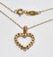 $1,299 10ct Gold Sapphire & Diamond Heart Pendant & Chain - 169996 Carousel 3
