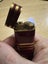 Rare 1980s Cartier Must lighter - 3 gold bands / burgundy lacquer gas lighter Carousel 8