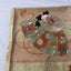 Vintage Japanese Embroidered Silk Panel Fabric Piece Hand Dyed Shibori Carousel 11