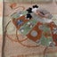 Vintage Japanese Embroidered Silk Panel Fabric Piece Hand Dyed Shibori Carousel 16