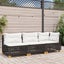 Garden Sofa With Cushions 3-Seater Black Poly Rattan Tlpkao Carousel 3