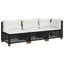 Garden Sofa With Cushions 3-Seater Black Poly Rattan Tlpkao Carousel 9