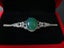 (VG) VINTAGE SILVER BROOCH - Filigree with green stone... Carousel 1