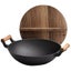 Cast Iron Wok Large With Wooden Handle Promo Snap Deal Carousel 1