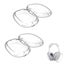 2pcs Case Cover for AirPods Apple Max Headphones Clear Case Protective Cover -Wh Carousel 1