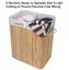 Foldable Bamboo Laundry Basket - Durable & Stylish Storage Hamper Snap Deal Carousel 3